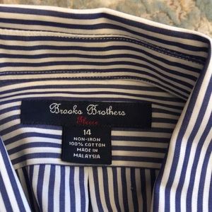 Blue and white Brooks Brothers shirt-size 14